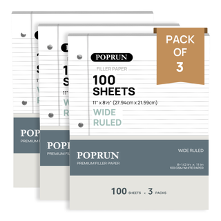 POPRUN Wide Ruled